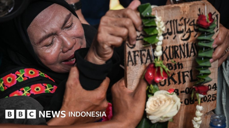 Pengemudi ojol Affan Kurniawan disebut 'martir demokrasi' – Apakah aksi massa bakal membesar? – BBC