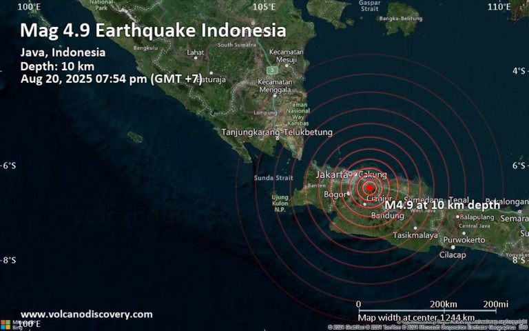 Moderate 4.9 Quake Hits Near Purwakarta, Kabupaten Purwakarta, Jawa Barat, Indonesia – Volcano Discovery