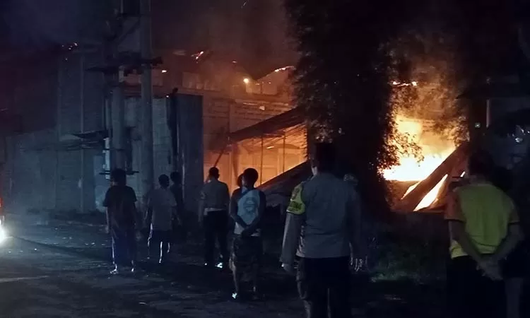 Gudang Serbuk Porang di Gempol Ludes Dilalap Api, Kerugian Ditaksir Rp 50 Juta