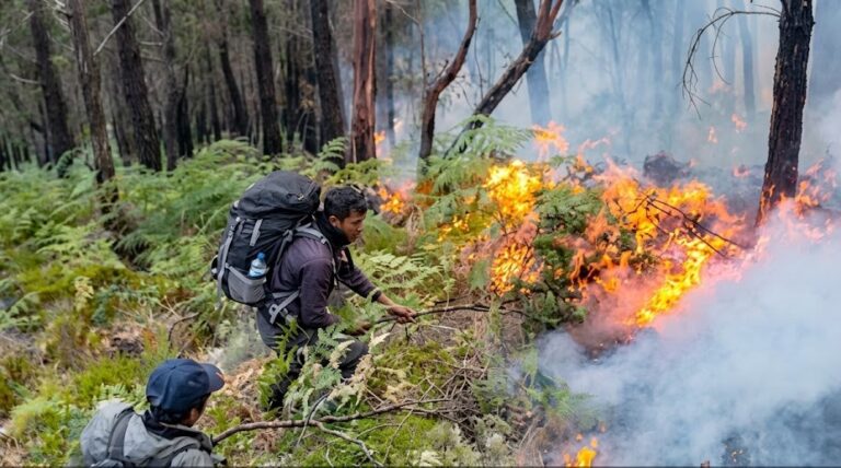 Karhutla Melanda di Atas Pondokan, Jalur Pendakian Gunung Arjuno–Welirang Ditutup Total